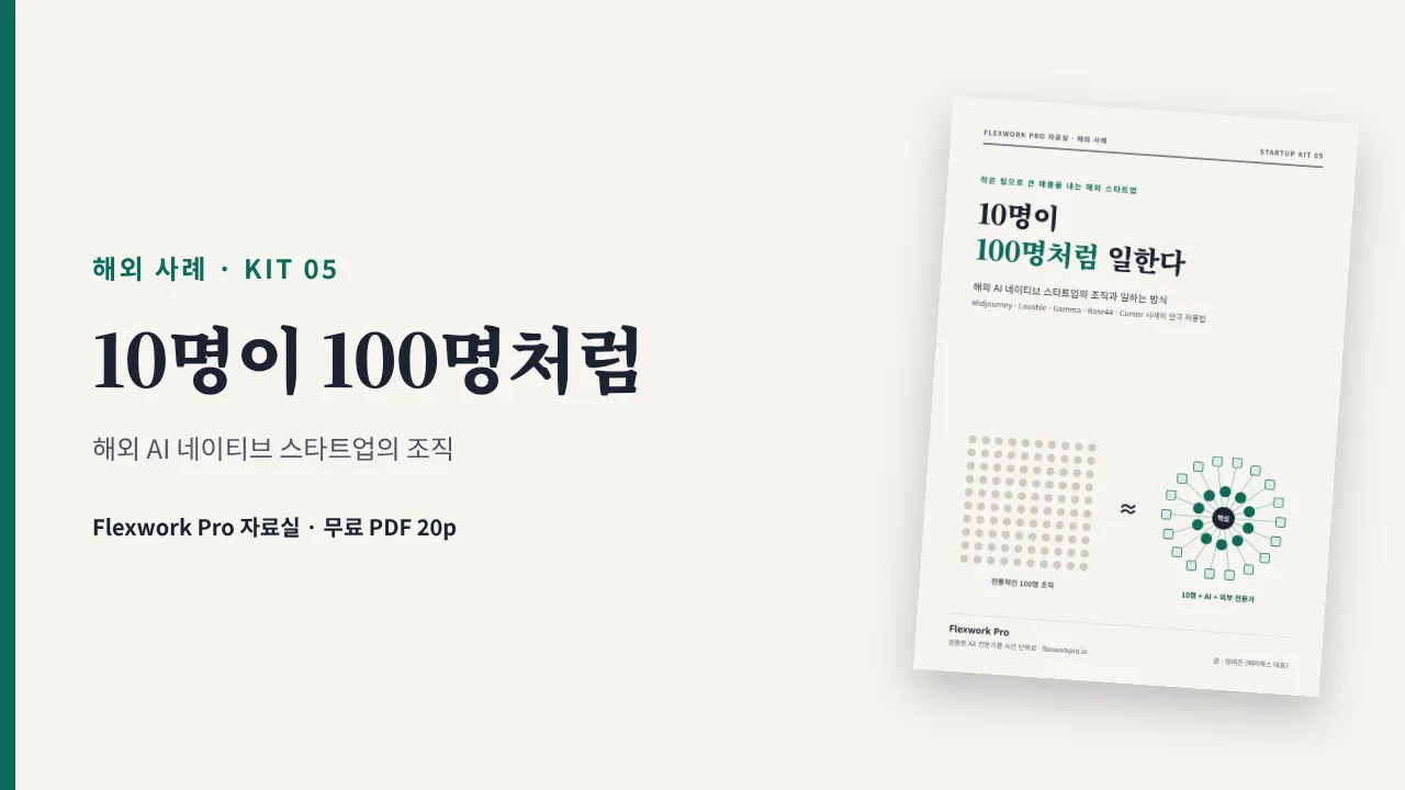 [해외 사례 · STARTUP KIT 05] 10명이 100명처럼: 해외 AI 네이티브 스타트업의 조직