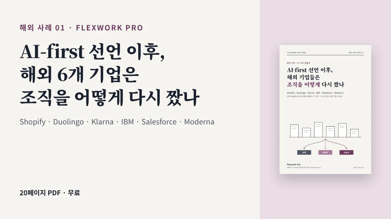 [해외 사례] AI-first 선언 이후, 해외 6개 기업은 조직을 어떻게 다시 짰나